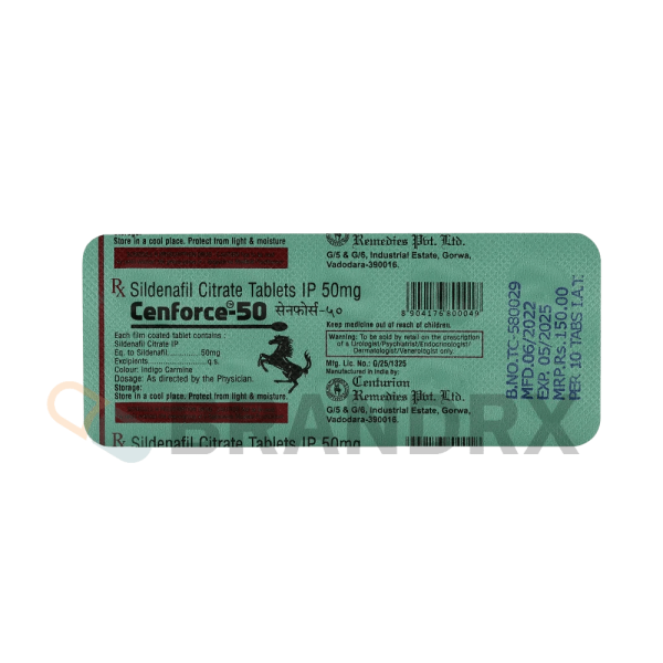 Cenforce 50 mg Centurion Laboratories - Imagen 2
