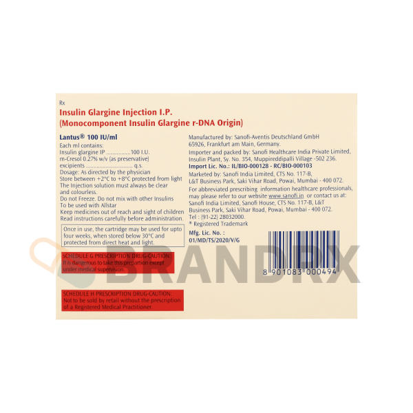 Lantus Solution for Injections 100 IU Sanofi - Imagen 4