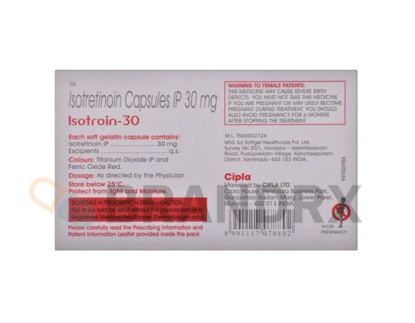 Isotroin 30 mg Cipla - Imagen 2